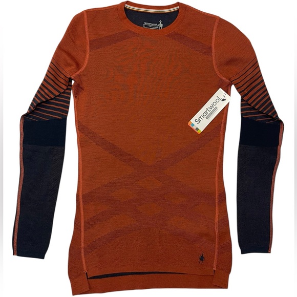 NEW Smartwool Intraknit Thermal Merino Base Layer Crew Brown Womens Small - Picture 3 of 16